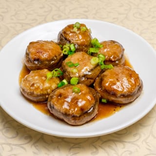百花煎釀蘑菇 [Stuffed Mushroom Caps with Pork & Shrimp] Lunch